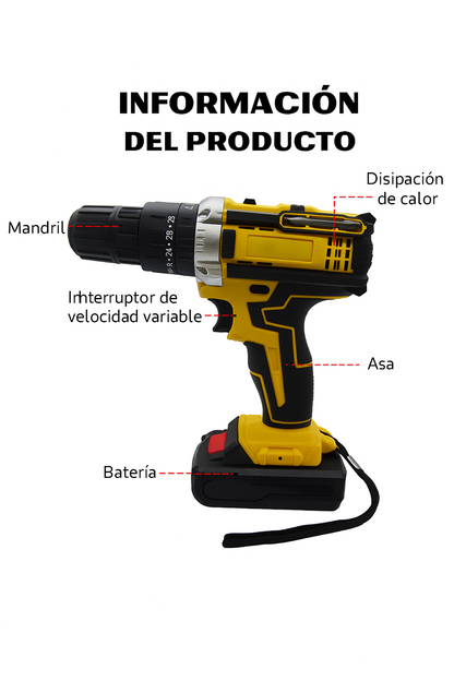 Kit Completo de Herramientas con Atornillador Eléctrico 48V - Havory